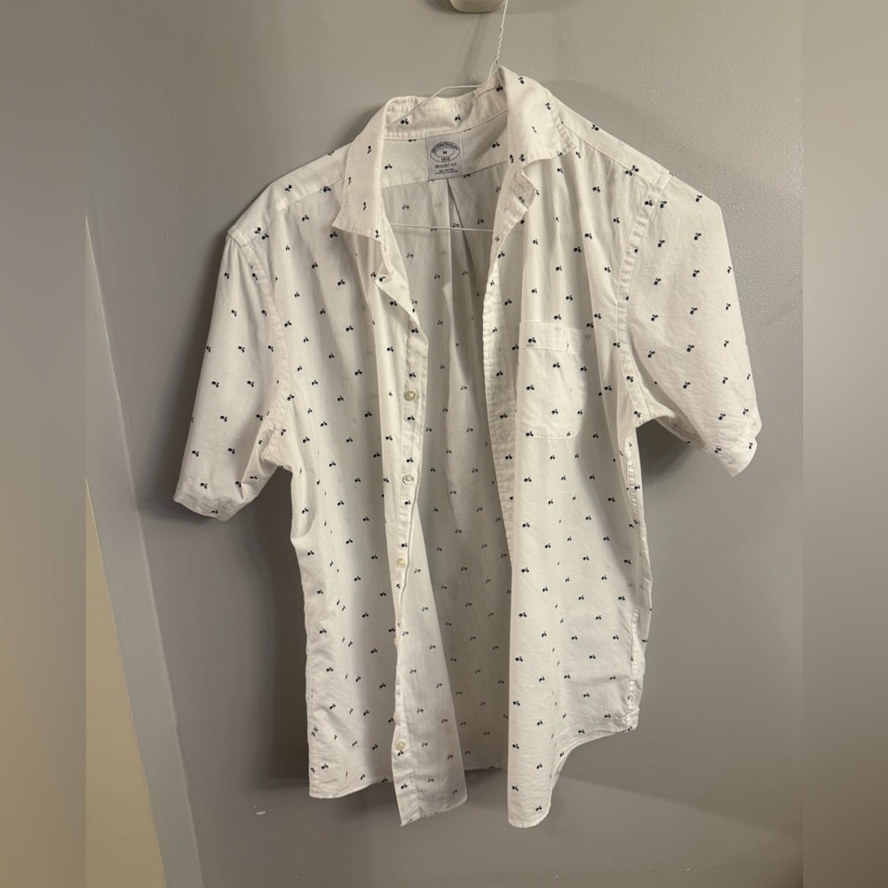 Brooks Brothers 1818 Regent Fit Button-Down Shirt – Scooter Print – Size M